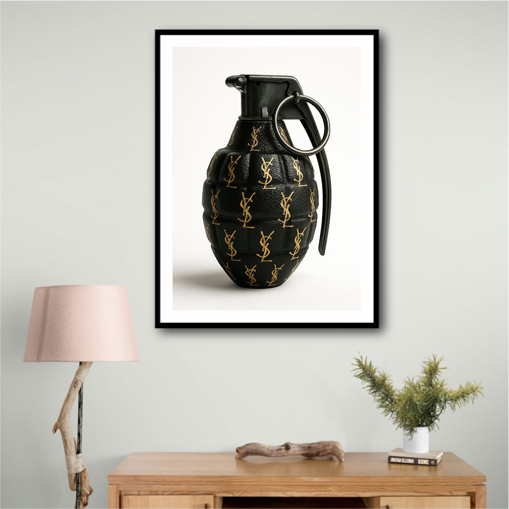 Saint Laurent Fashion Inspired Grenade Wall Art  